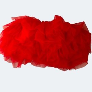 ⭐️ Red Powder Puff Balanchine style Tutu Tulle petticoat S